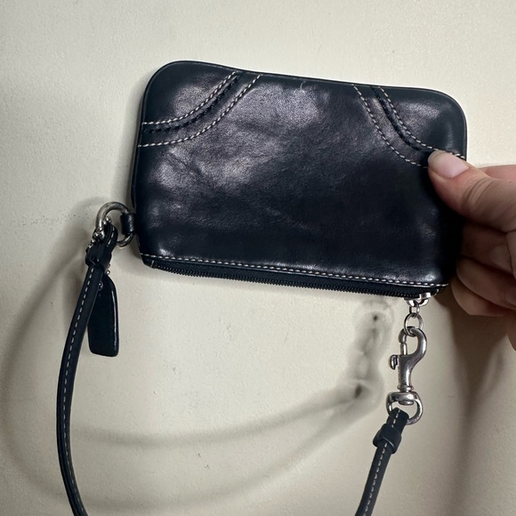 Coach Black Leather Wristlet - Picture 2 of 5
